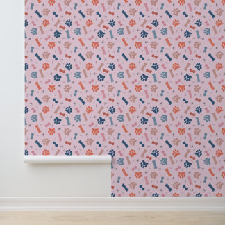 Papier Peint motif de pattes de chien