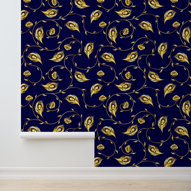Papier Peint Motif de Peacock Sari (Application)
