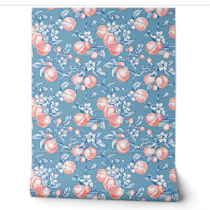 Papier Peint Motif de pêche de corail sur arrière - plan bleu