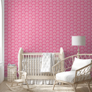 Papier Peint Motif de répétition de vélo rose mou