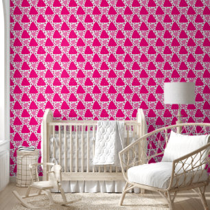 Papier Peint Motif de répétition du triangle rose mou