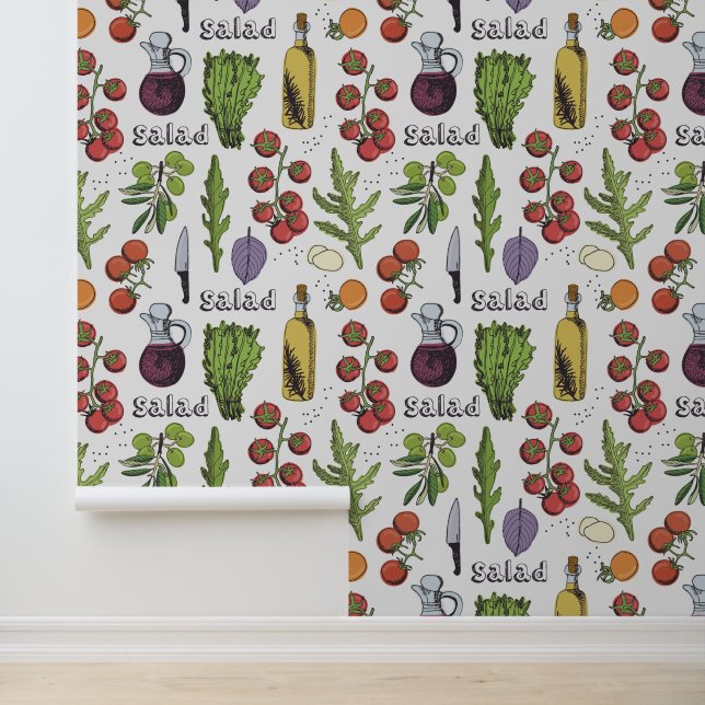 Papier Peint Motif de salade (Application)