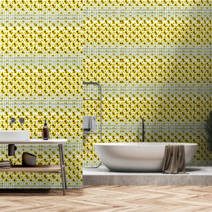 Papier Peint Motif de tournesol rustique contemporain