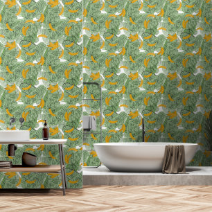 Papier Peint Motif de verdure de banane tropicale moderne