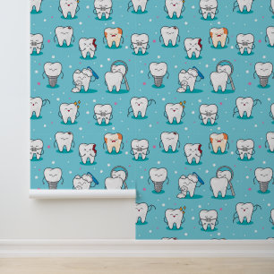 Papier Peint Motif dentaire gentil