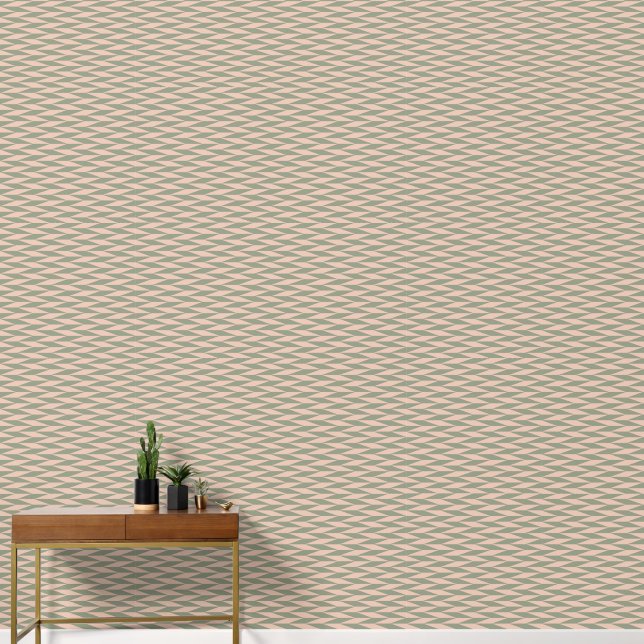 Papier Peint Motif d'épine-épine géométrique abstrait rétro. (Couloir)
