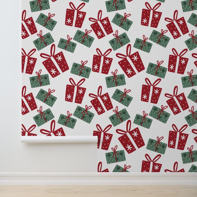 Papier Peint Motif des cadeaux fêtes de Noël (Application)