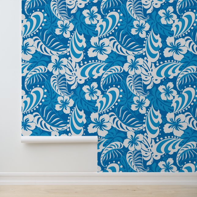 Papier Peint Motif d'Hibiscus tropical (Application)