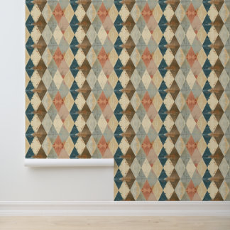 Papier Peint Motif diamant Harlequin Rétro français