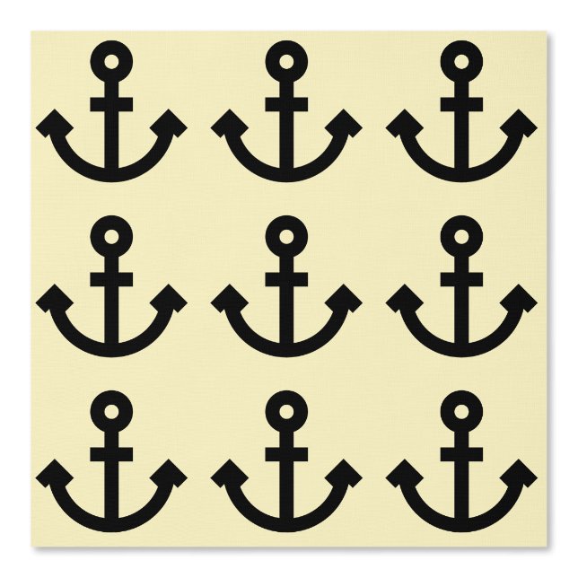 Papier Peint Motif d'icône d'Ancre personnalisable sur Blond Ye (Recto)