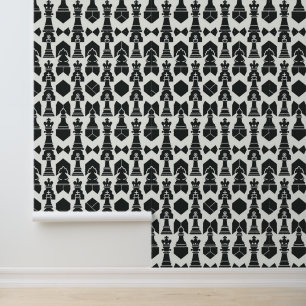 Papier Peint Motif Eléments d'échecs