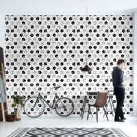 Motif Empreintes de pattes noir et blanc mignon