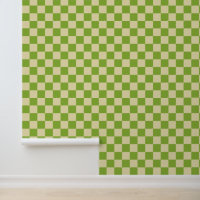 Motif en damier esthétique rétro Vert Blanc
