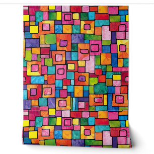 Papier Peint Motif en mosaïque vibré en verre