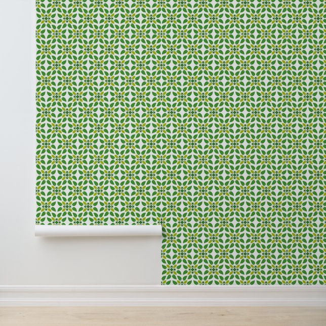 Papier Peint Motif Feuille, Motif De Feuilles, Feuilles Verts (Application)