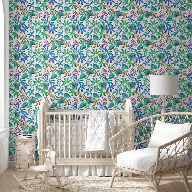 Papier Peint Motif Feuille tropical (Enfants)