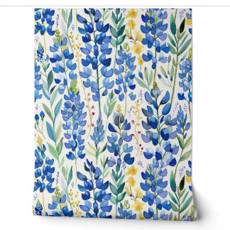 Papier Peint Motif Fleur sauvage bleu du Texas Bluebonnet