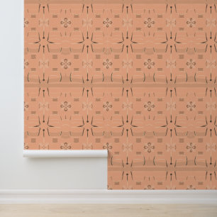 Papier Peint Motif floral Abstrait de la pêche souple