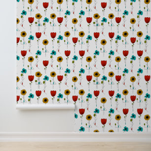 Papier Peint Motif floral Art Noveau contemporain