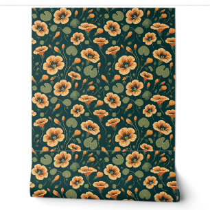Papier Peint Motif floral de Nasturtium actif