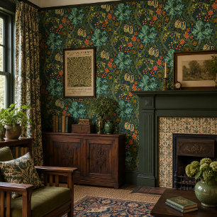 Papier Peint Motif floral Golden Lily de William Morris