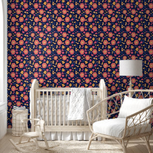 Papier Peint Motif floral rétro