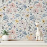 Motif floral rose pastel