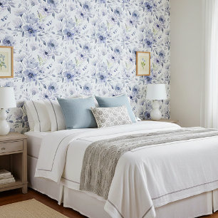 Papier Peint Motif floral violet doux