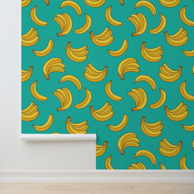 Papier Peint Motif Fruit Banana (Application)