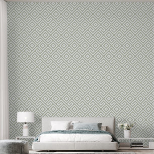 Papier Peint Motif géométrique Abstrait Retro Sage Green