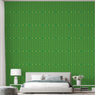 Papier Peint Motif géométrique demi-cercle vert géométrique