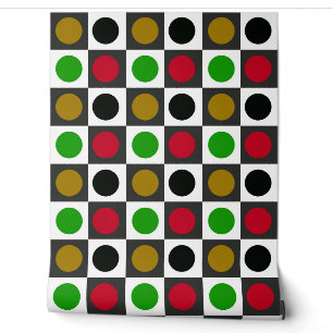 Papier Peint Motif géométrique des points circulaires rétro