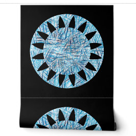 Papier Peint Motif géométrique du cercle bleu moderne