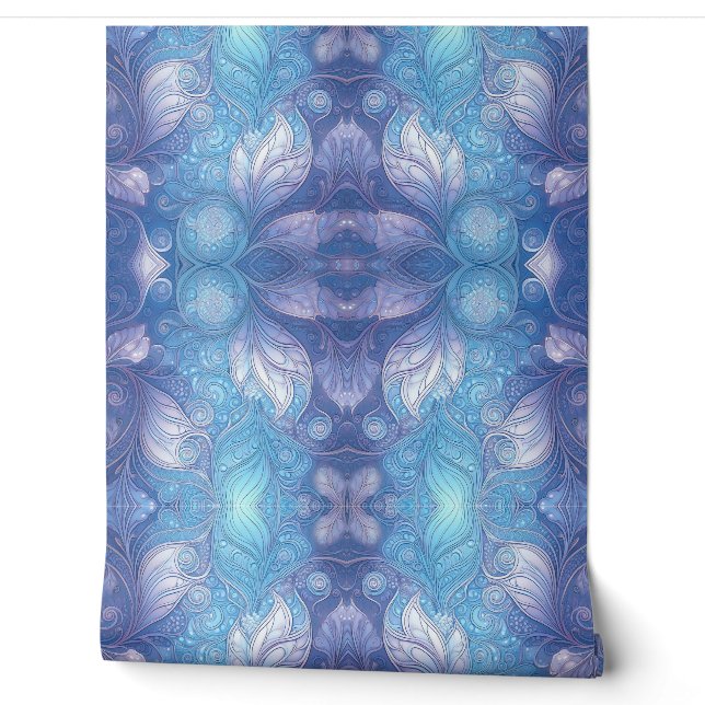 Papier Peint Motif Imaginaire violet (Déroulement)
