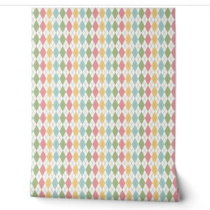 Papier Peint Motif Jacquard Pastel