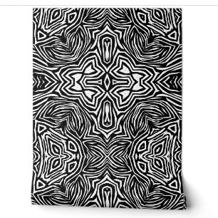 Papier Peint Motif moderne géométrique abstrait noir et blanc