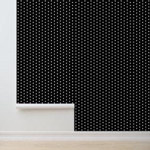 Papier Peint Motif Noir Blanc à pois Mode Rétro