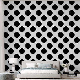 Papier Peint Motif noir et blanc à tache noire