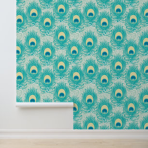 Papier Peint Motif Peacock plumes