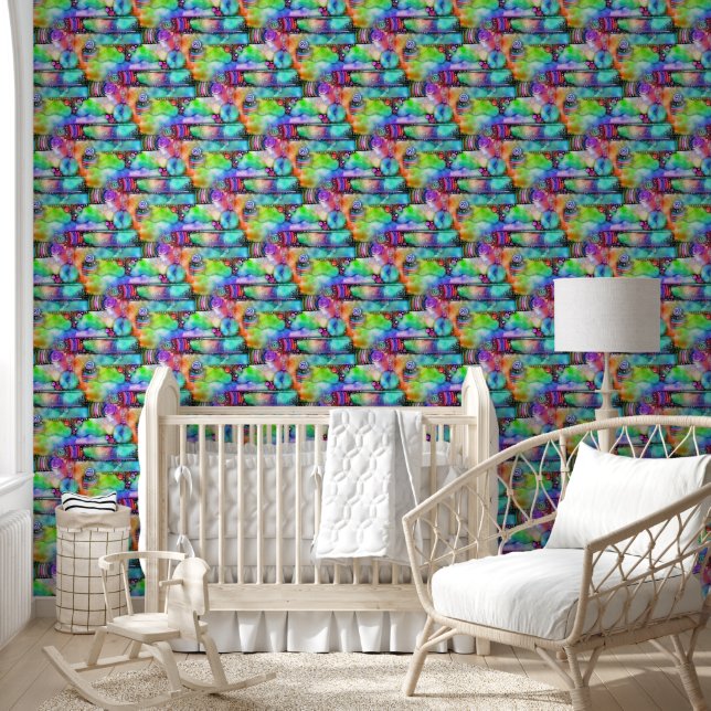 Papier Peint Motif Peint À La Main Et Numériquement Art 64 (Enfants)