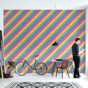 Papier Peint Motif Rainbow Dots