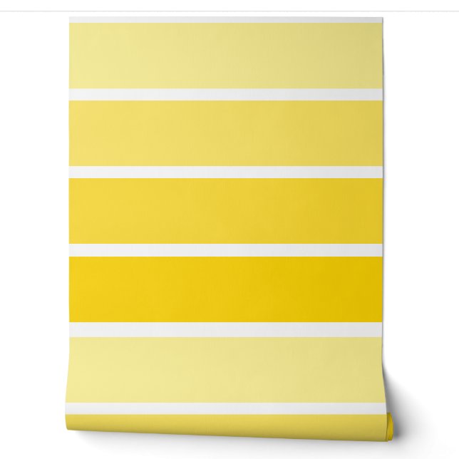 Papier Peint Motif rayé mignon Ombre jaune (Déroulement)