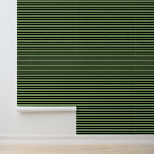 Papier Peint Motif Rayures Vert Noir