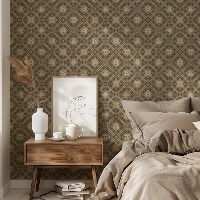 Papier Peint Motif rétro géométrique Art déco sophistiqué (Créateur téléchargé)