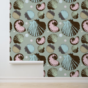 Papier Peint Motif Retro Seashell