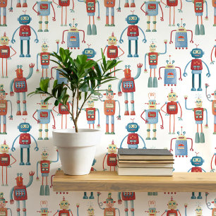 Papier Peint Motif robot amusant