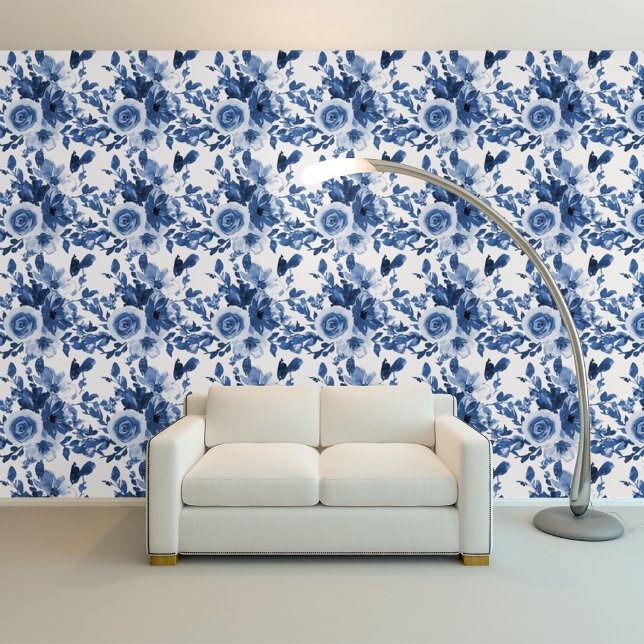 Papier Peint Motif Rose bleu (Créateur téléchargé)