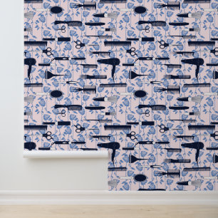 Papier Peint Motif Rose bleu Beauty Care