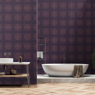 Papier Peint Motif rose et violet