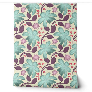 Papier Peint Motif sans couture botanique à l'aquarelle Feuille
